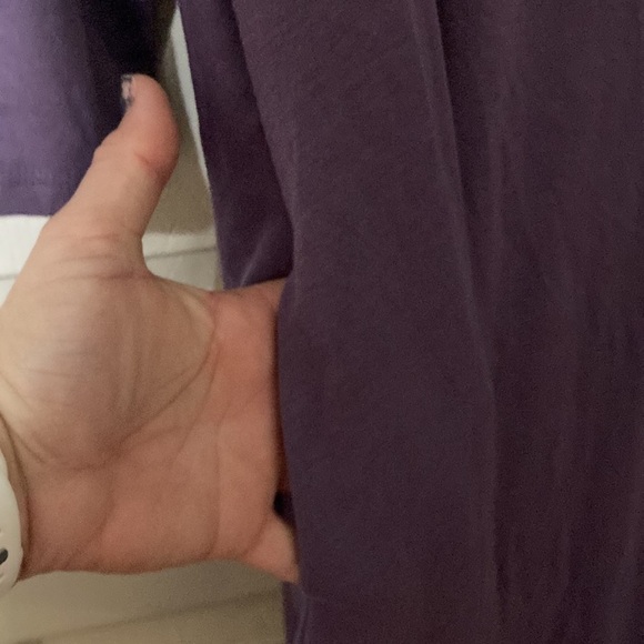 Purple dress with waffle neck detail and pockets 1XL - Picture 3 of 6